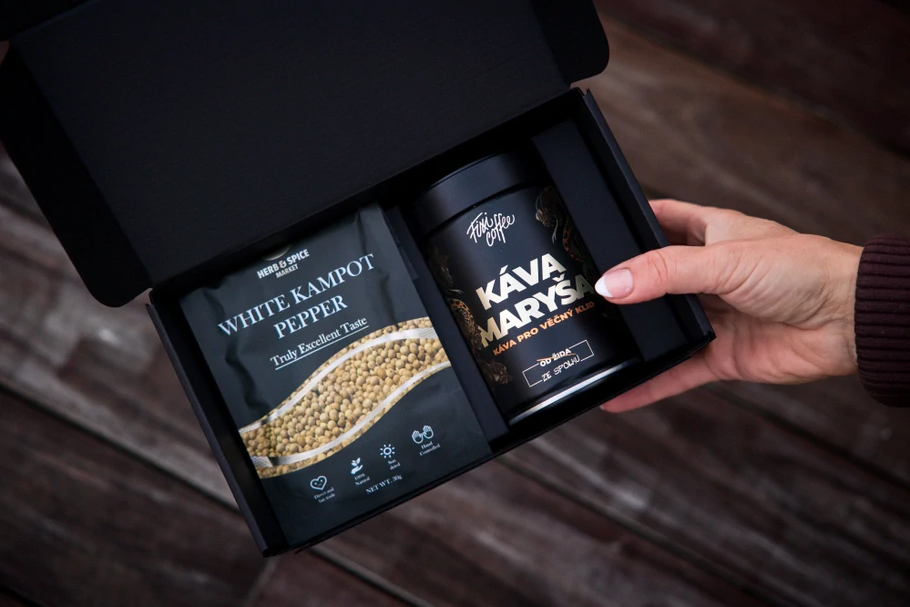 AromaSet: Bílý Kampotský Pepř & káva Maryša