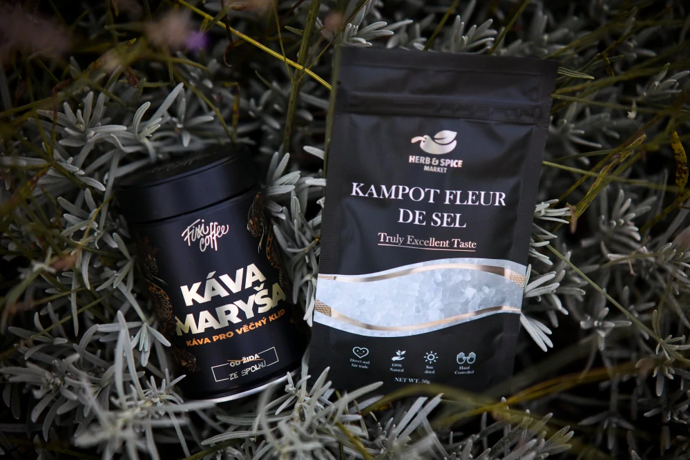  AromaSet: Kampotská sůl Fleur de sel & káva Maryša